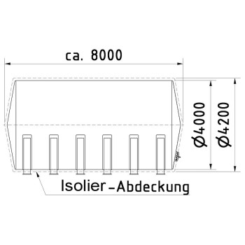 Edelstahlbehälter 110 cbm