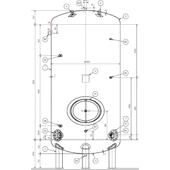 Edelstahlbehälter 3 cbm