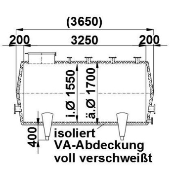 Edelstahlbehälter 6 cbm